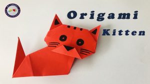 Cat Origami Tutorial How To Make Kitten With Paper Making Origami Cat Cute And Easy