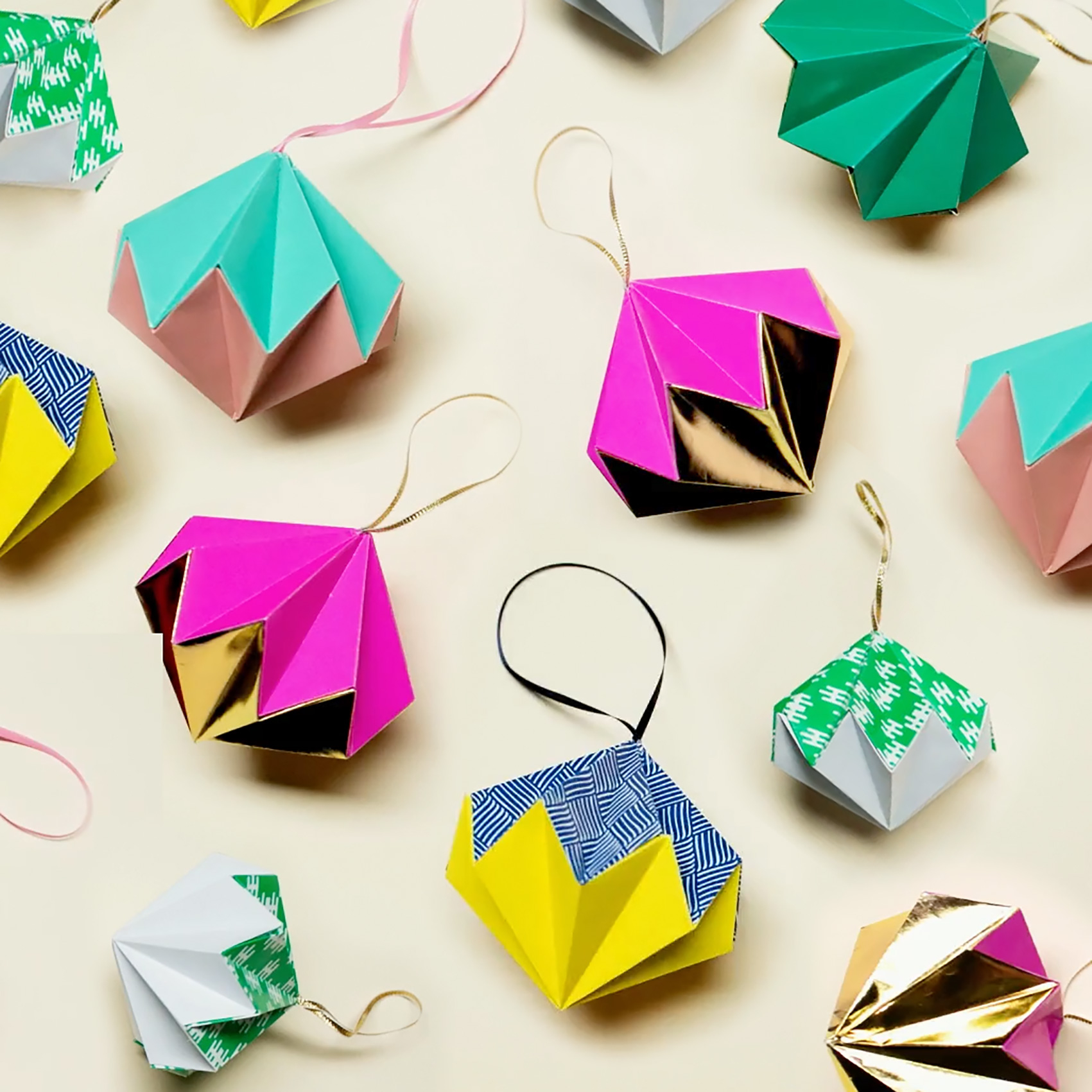 Cheap Origami Paper How To Make Origami Christmas Baubles Paperchase Journal