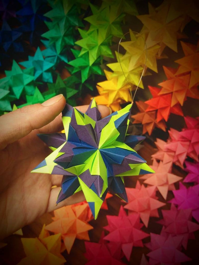 Cheap Origami Paper In Bulk Bulk Origami Christmas Ornaments Polyhedra Gifts Under 5 Bucks Gifts Under 10 Bucks Bulk Gifts Party Favors Geometric