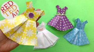 Cheap Origami Paper In Bulk How To Make Origami Dress For Beginners Easy Paper Dress Diy