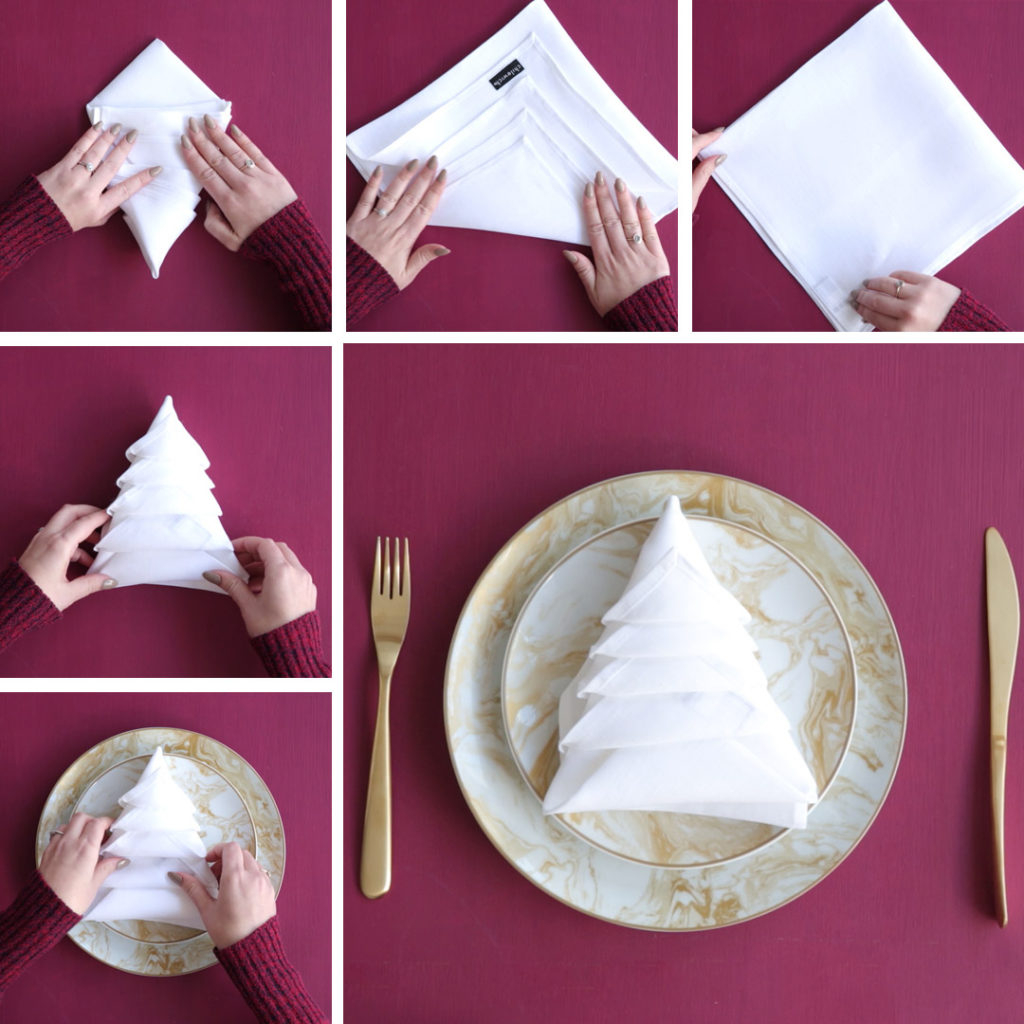 Christmas Origami Napkin 3 Simple Christmas Napkin Folding Ideas Sam Hood