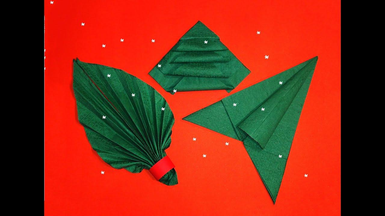 Christmas Origami Napkin Christmas Napkin Folding 3 Best Ideas For Christmas Table Decoration