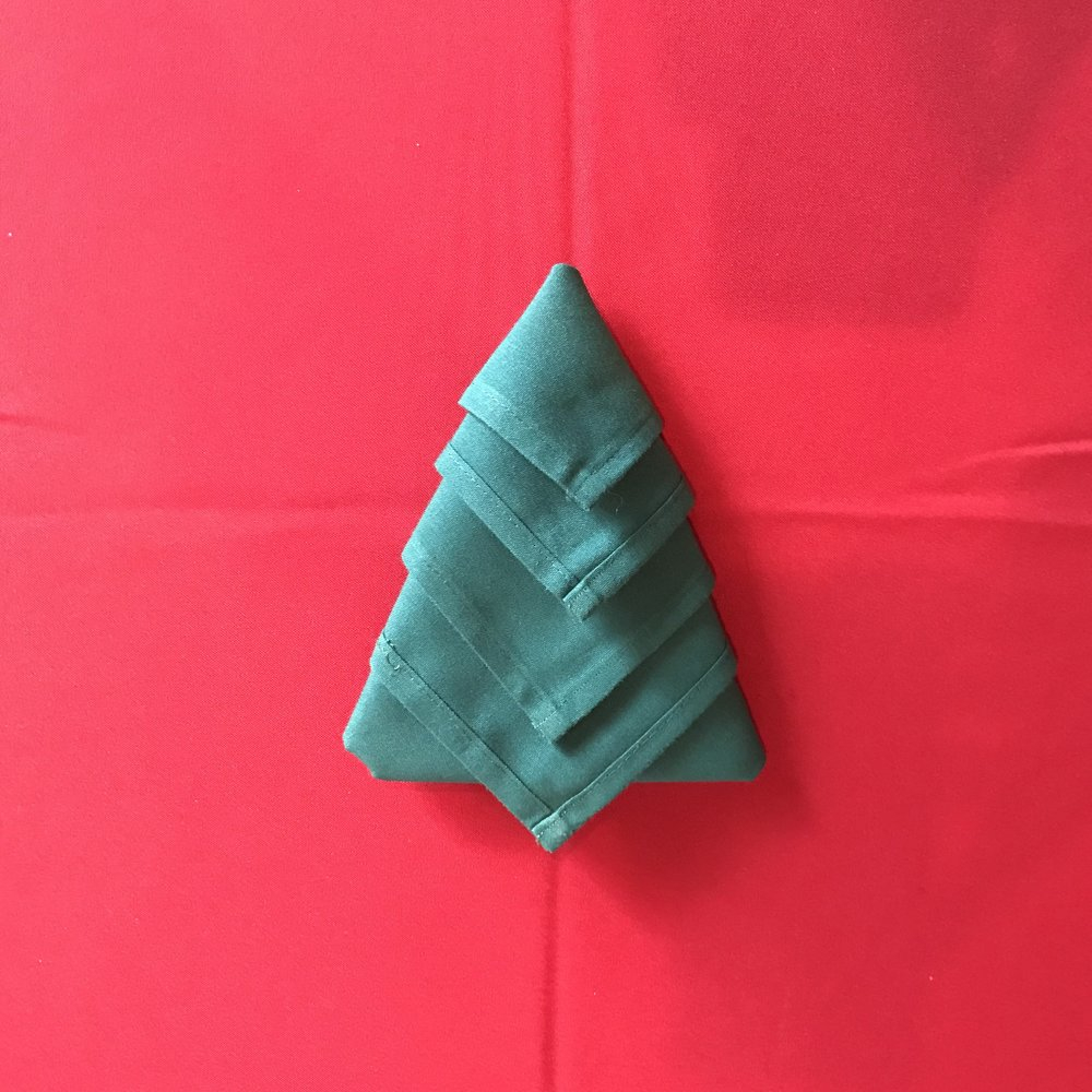 Christmas Origami Napkin Christmas Tree Napkin Fold Prop Shop Party Rentals Richmond Va