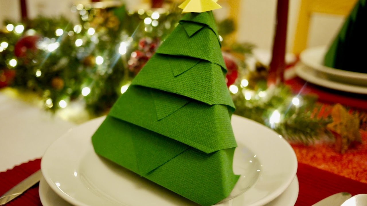 Christmas Origami Napkin Christmas Tree Napkin Folding Diy Origami How To Homify