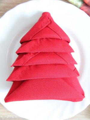 Christmas Origami Napkin Christmas Tree Napkin Folding Two Minutes Technique