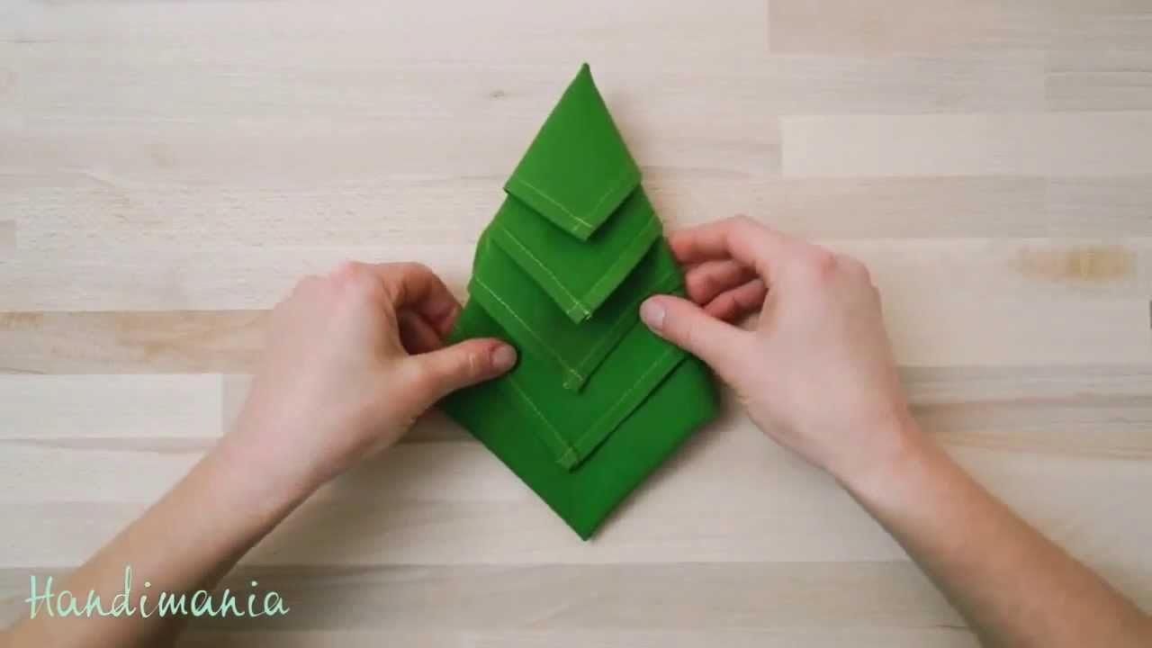 Christmas Origami Napkin How To Fold Paper Napkins For Christmas Theveliger