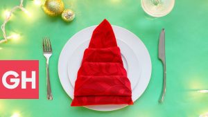 Christmas Origami Napkin Origami Tree Christmas Napkins Jenny Chans Holiday Napkin Tutorial