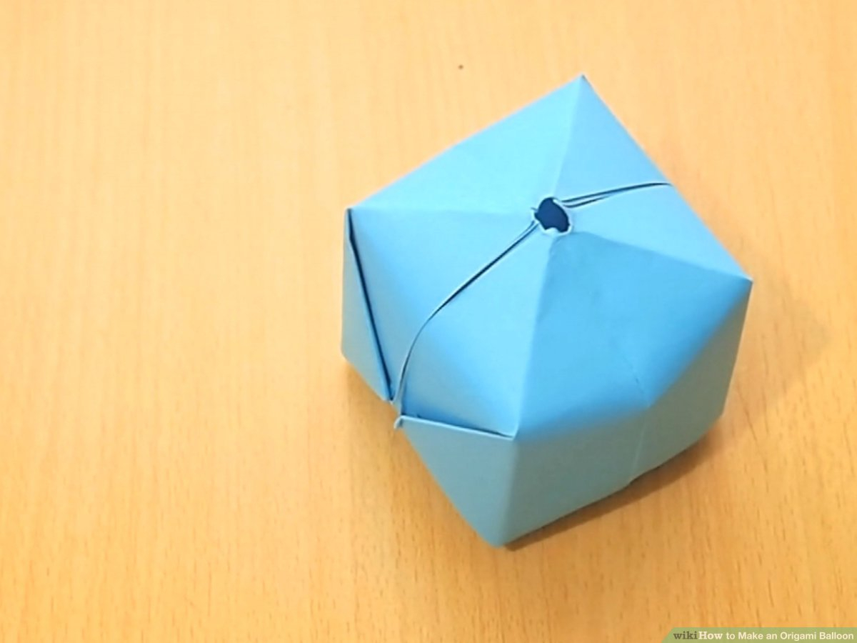 Collapsible Origami Box How To Make An Origami Balloon 8 Steps With Pictures Wikihow