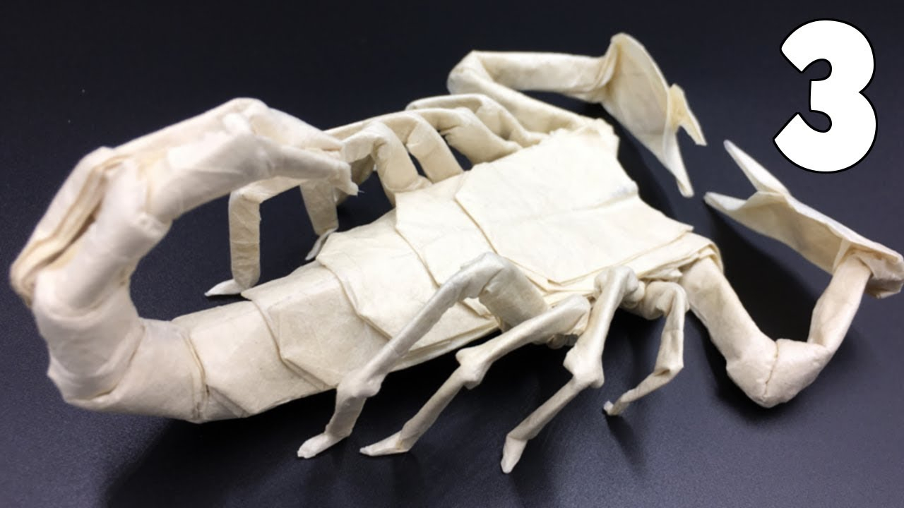 Complex Origami Tutorial Origami Advanced Insect Shaping Tutorial Robert Lang Emperor Scorpion Part 33 3d Insect