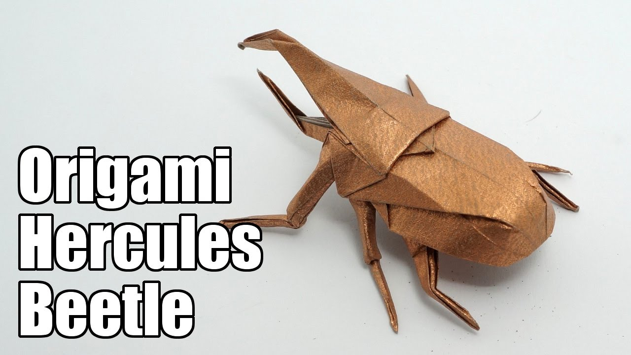 Complex Origami Tutorial Origami Hercules Beetle Jo Nakashima