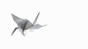 Crane Origami Video Beautiful Origami Crane Animated Origami Crane Flying In White Background 4k Video