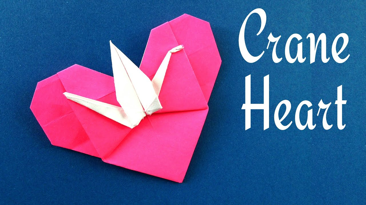 Crane Origami Video Origami Paper Heart With Crane Valentine Special