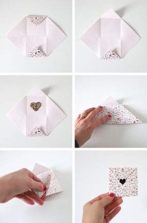 Cute Origami Envelopes Last Minute Valentines Diy Heart Shaped Seed Paper And Origami