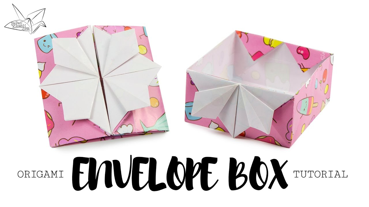 Cute Origami Envelopes Origami Popup Envelope Box Tutorial Paper Kawaii