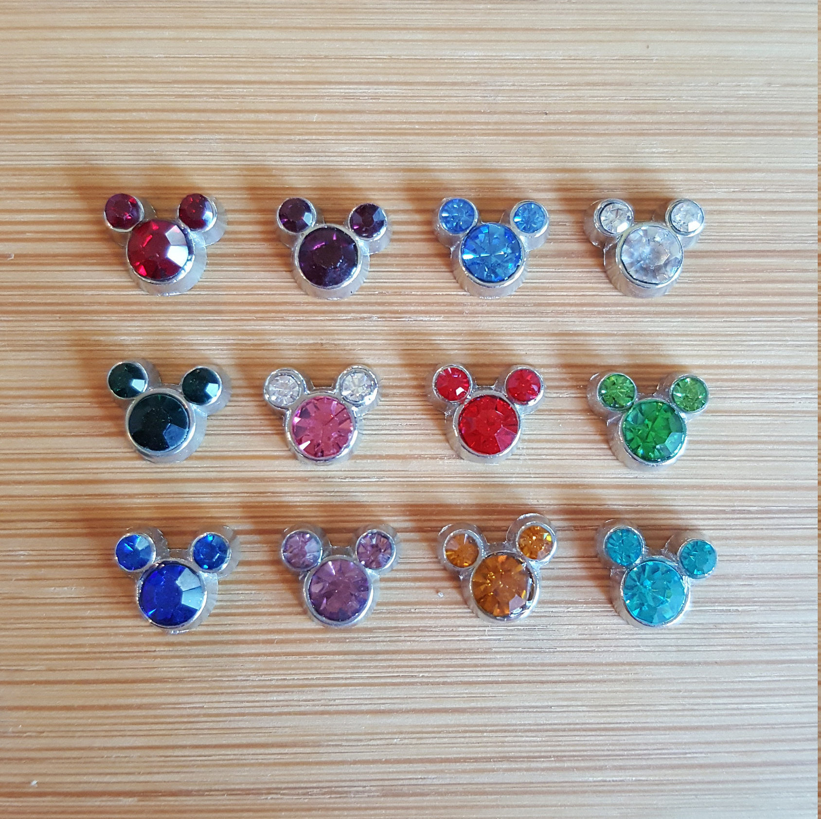 Disney Origami Owl Charms Birthstone Ears Floating Charms Colorful Charms For Lockets Mickey Inspired Charms Compatible With Origami Owl