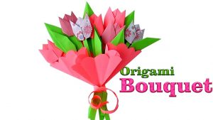 Diy Origami Bouquet Origami Bouquet How To Make Paper Tulips Origami Flowers For Beginners
