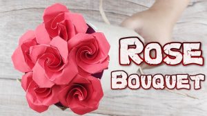 Diy Origami Bouquet Origami Rose Bouquet How To Make A Rose Paper Flower Tutorials Diy