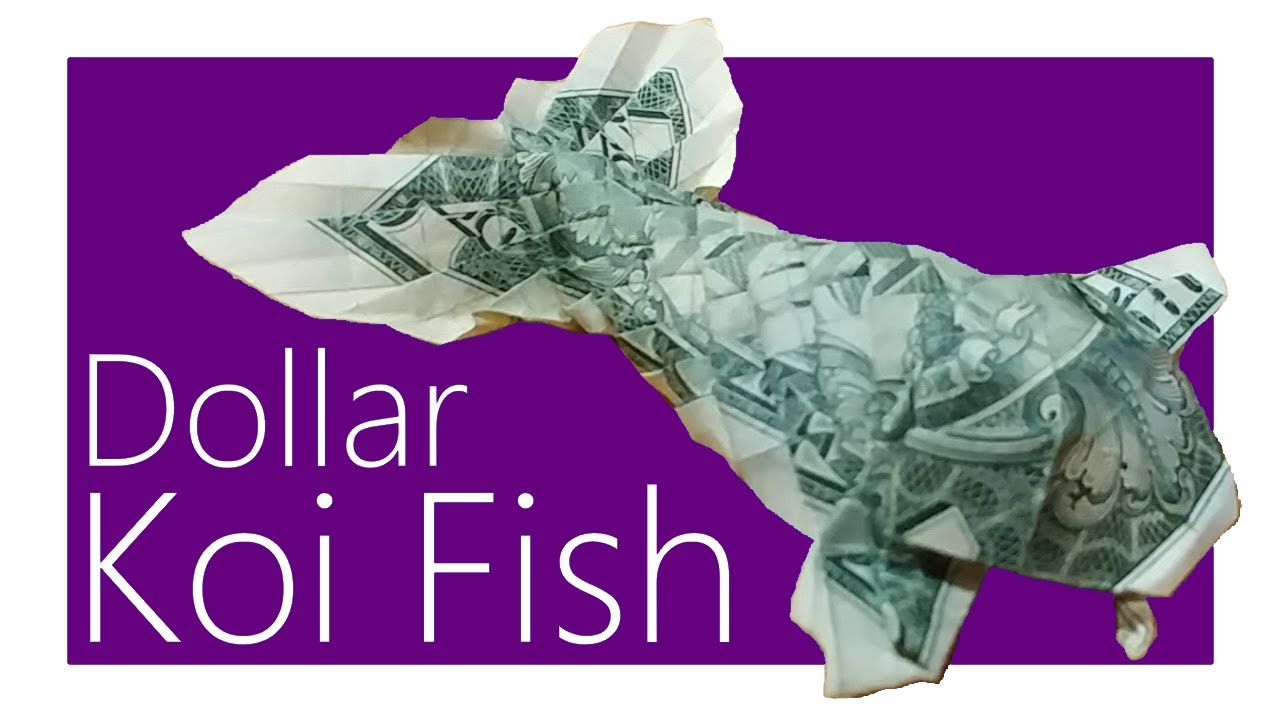 Dollar Bill Koi Fish Origami Instructions Dollar Koi Fish Origami Tutorial Won Park