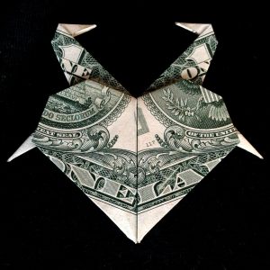 Dollar Bill Origami Heart Dollar Origami Heart With Flamingos Charm Valentine Day Art Gift Money Folded Real One Dollar Bill Gift For Her Pin Home Decor Wedding Gift