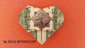 Dollar Bill Origami Heart Money Origami Heart Quarter