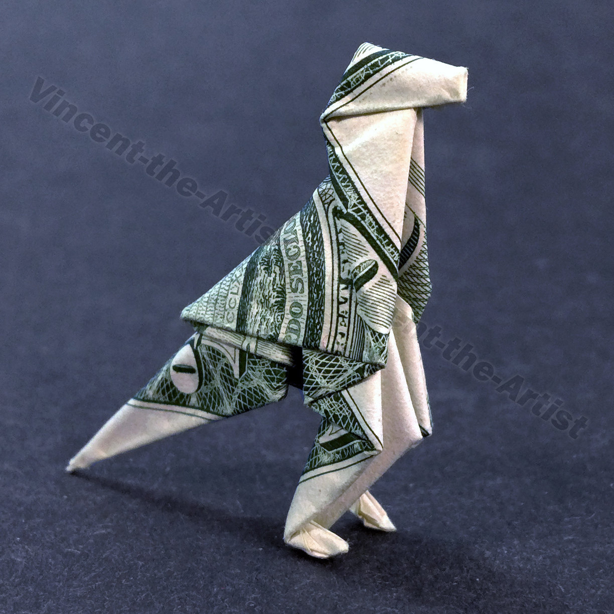 Dollar Bill Origami T Rex Money Origami Tyrannosaurus Rex Dollar Bill Art
