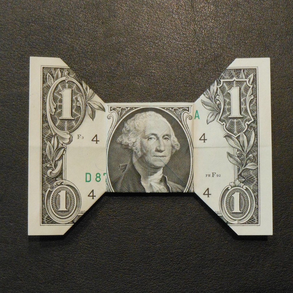 Dollar Origami Bow Tie Ez Dollar Origami App Bow Tie Folded Brian K Webb Flickr
