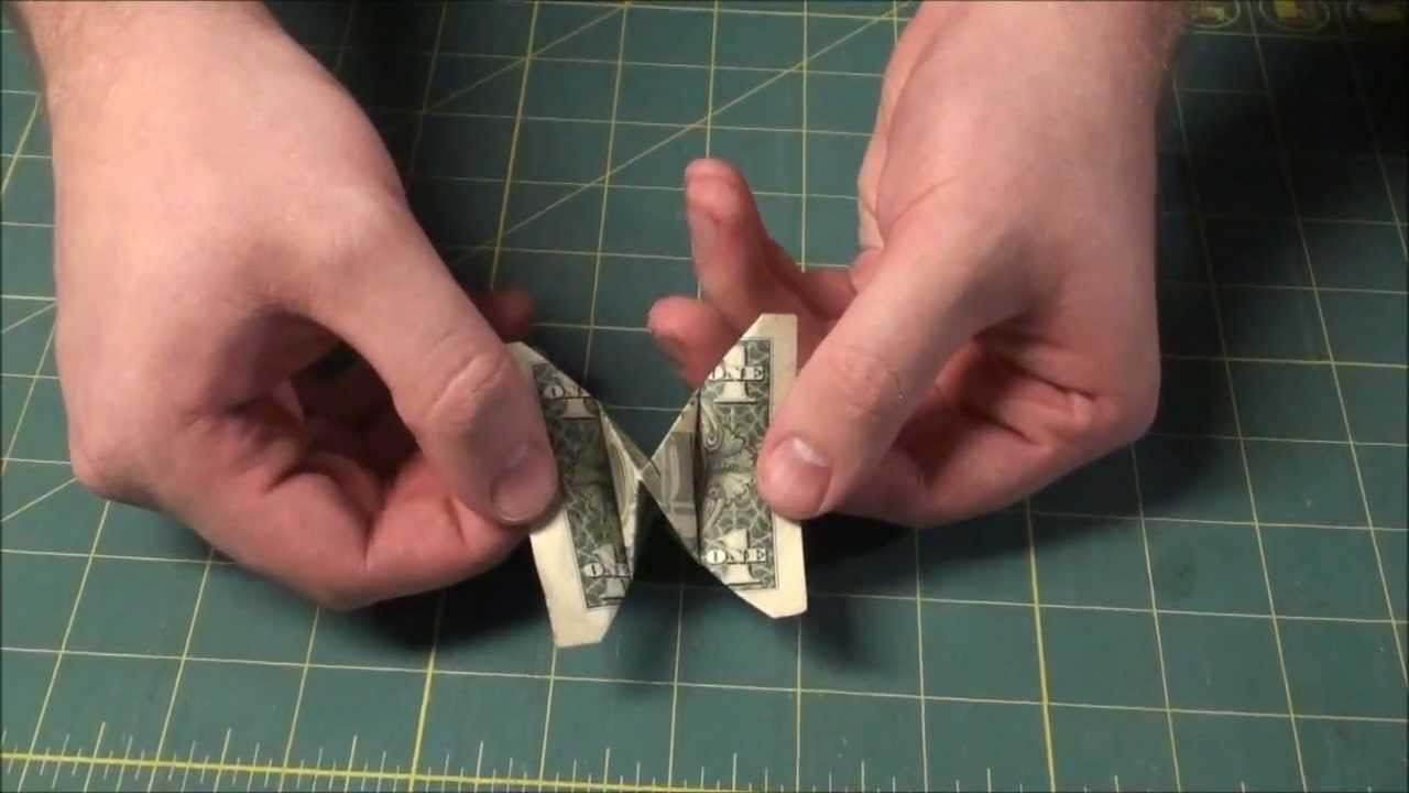 Dollar Origami Bow Tie How To Make A Dollar Bill Bow Tie Money Origami Bowtie Easy Beginner Tutorial In Hd