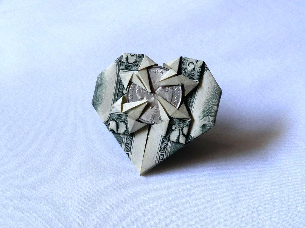 Dollar Origami Heart Ring Dollar Bill Origami Heart Newmeconference