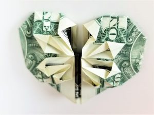 Dollar Origami Heart Ring Dollar Bill Origami Heart With Flower Fave Mom