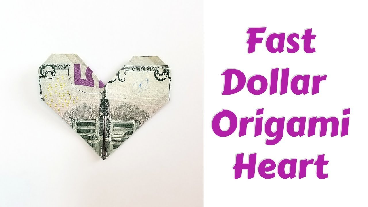 Dollar Origami Heart Ring Fast Dollar Bill Origami Heart Fave Mom
