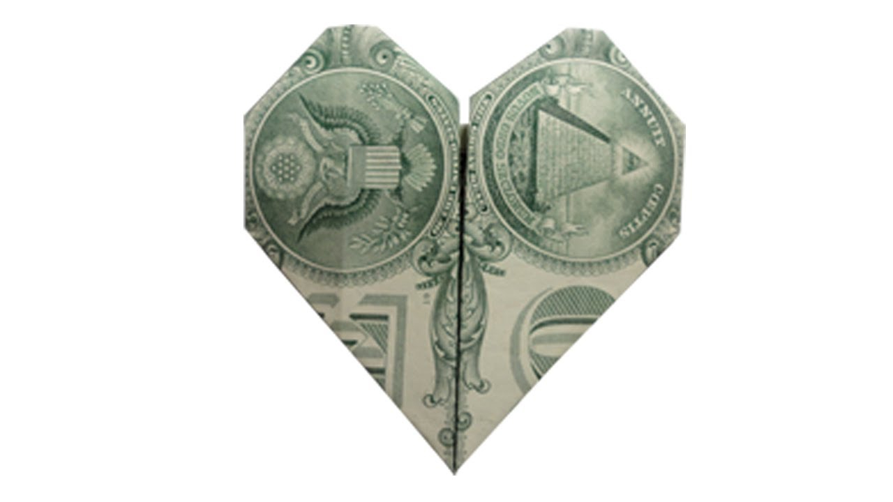 Dollar Origami Heart Ring How To Fold A Money Origami Heart