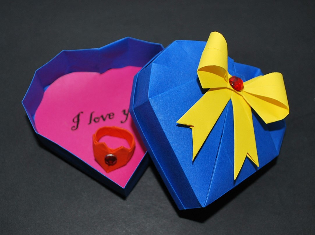 Dollar Origami Heart Ring Origami Heart Ring Origami Heart Box Origami Bowknot Gift For Her Valentine Gift Anniversary Gift Kids Gift