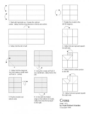 Dollar Origami Instructions Dollar Bill Cross Mr Morden