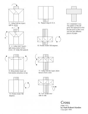 Dollar Origami Instructions Dollar Bill Cross Mr Morden