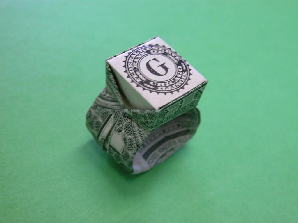 Dollar Ring Origami Dollar Bill Ring Design Masako Tanaka Link Modified To A Flickr