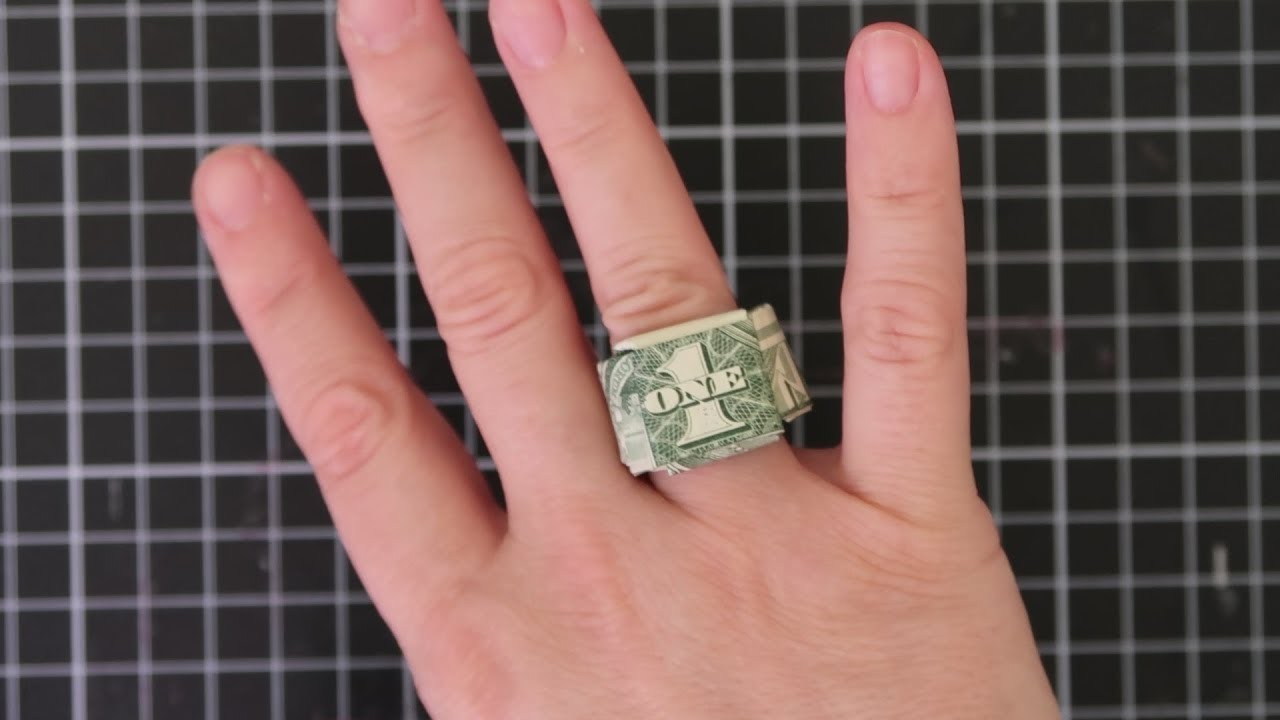 Dollar Ring Origami Easy Dollar Bill Origami Ring
