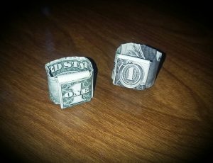 Dollar Ring Origami Money Origami Paper Jewelry Real Dollar Bill Ring Gift Birthday Gift Dad Gift Bride And Groom