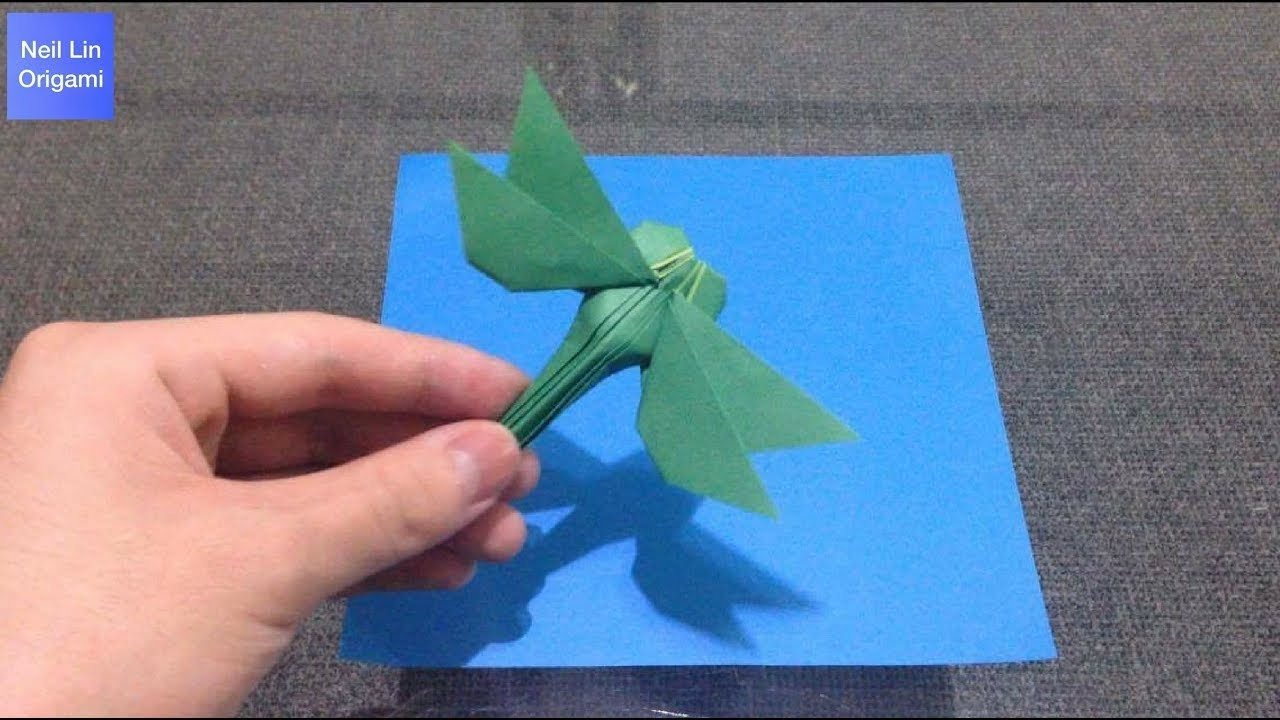 Dragon Fly Origami Easy Origami Dragonfly Tutorial Origami Liblula De