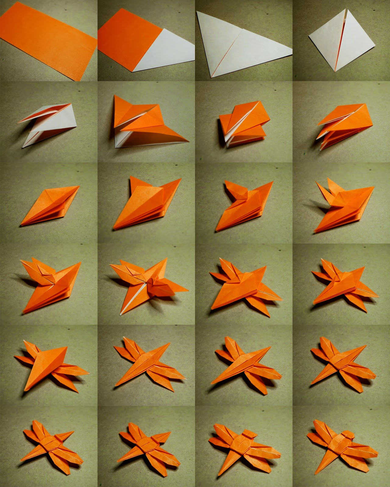Dragon Fly Origami Origami Dragonfly Instructions Origami Flower Easy