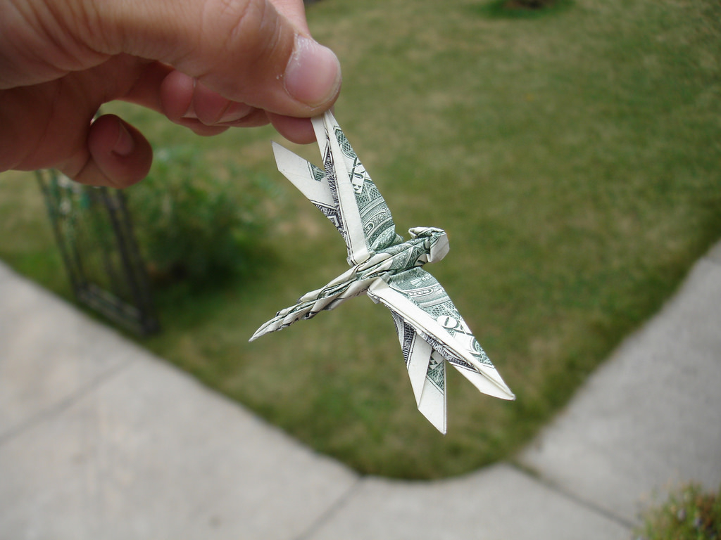 Dragon Fly Origami Won Park Dollar Origami Dragon Fly Art From Us Indian Art