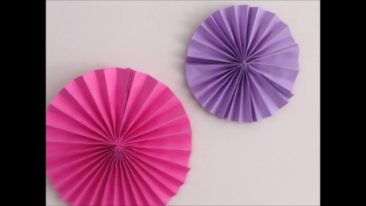 Easy Birthday Origami Diy Paper Rosette Birthday Decorations With Paper Kids Crafts Paper Crafts Decor Crafts