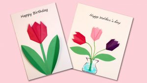 Easy Birthday Origami Easy Origami Flower Cards