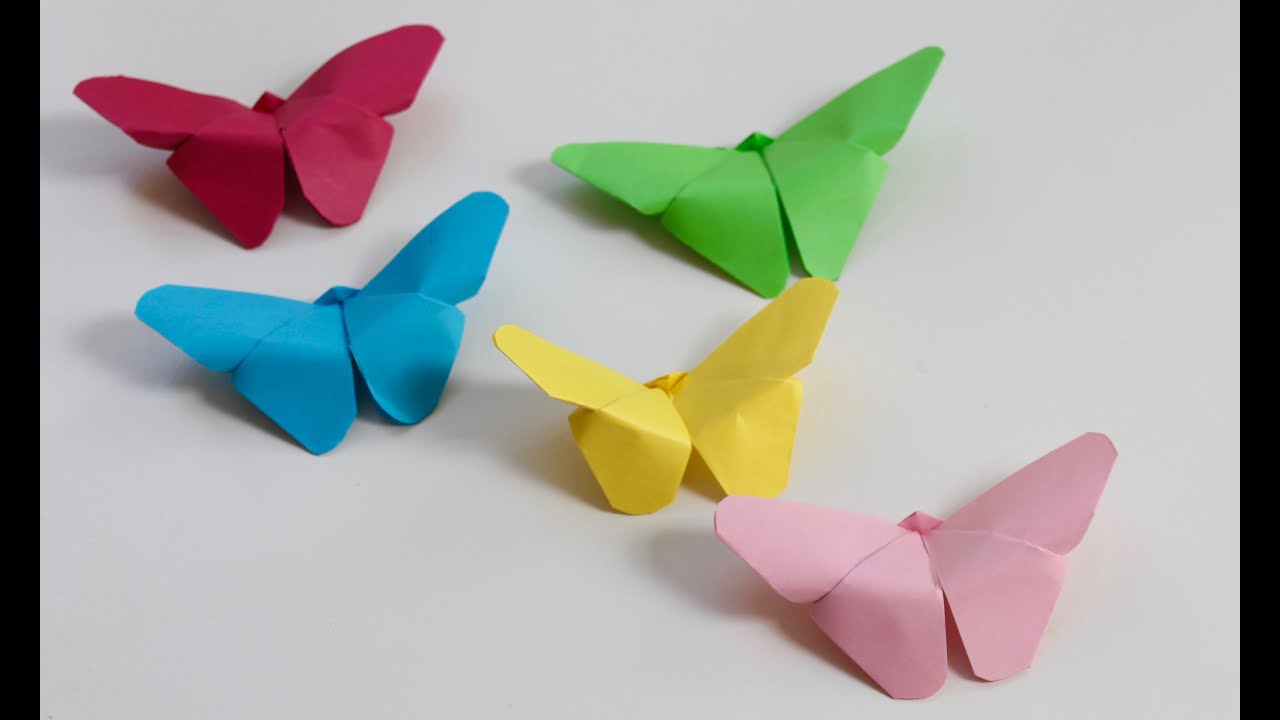 Easy Butterfly Origami Easy Craft How To Make Paper Butterflies