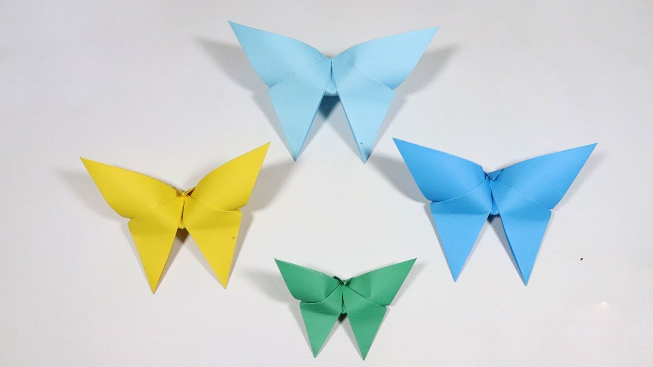 Easy Butterfly Origami How To Make A Paper Butterfly Easy Paper Butterfly Origami