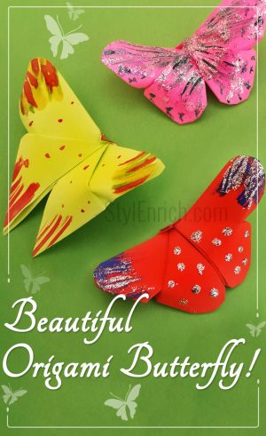 Easy Butterfly Origami How To Make An Easy Origami Butterfly Diystylenrich