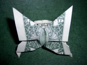 Easy Dollar Bill Origami Dollar Bill Butterfly Ring Flotsam And Origami Jetsam