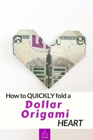 Easy Dollar Bill Origami Dollar Bill Origami Heart With Flower Fave Mom