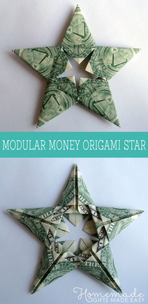 Easy Dollar Bill Origami Modular Money Origami Star From 5 Bills How To Fold Step Step