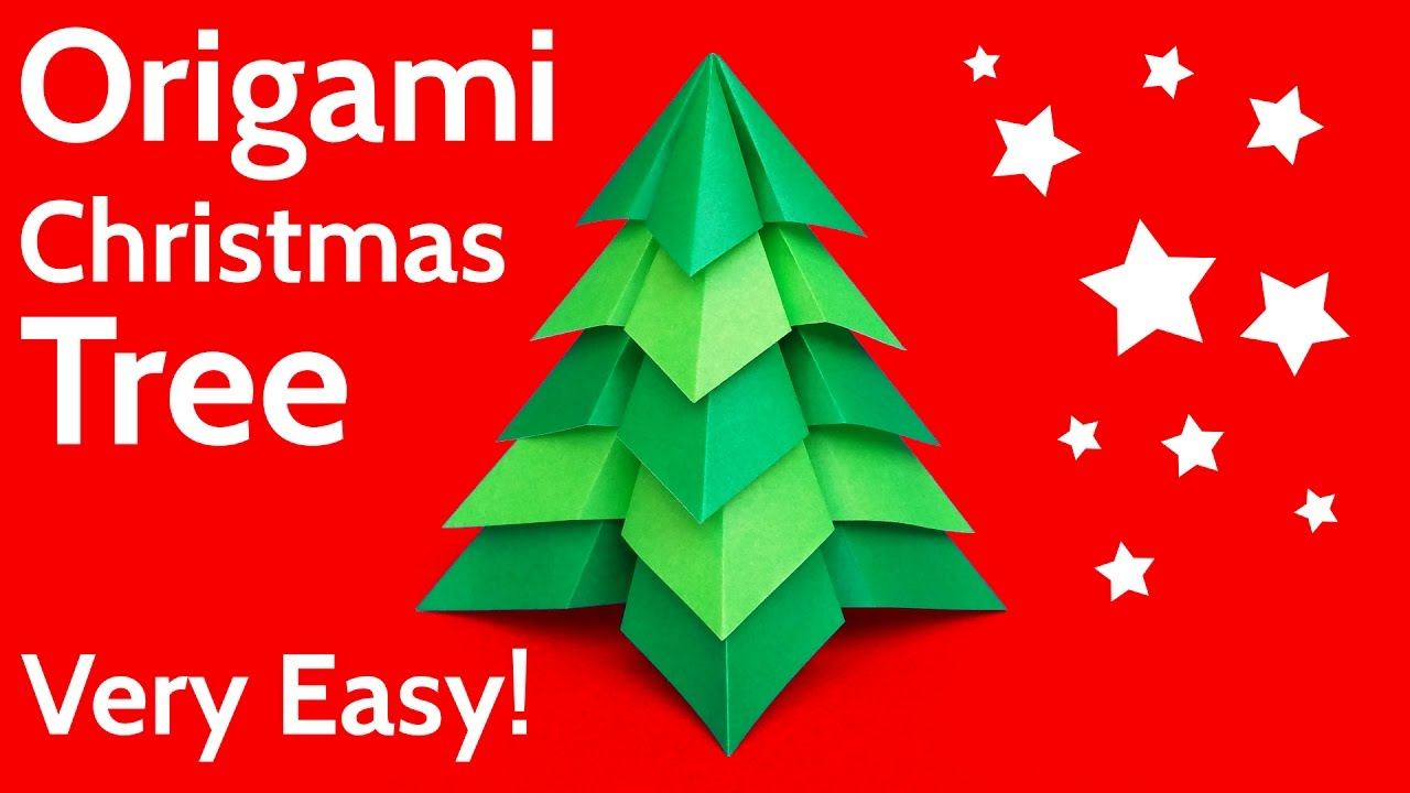 Easy Origami Christmas Ornaments Instructions Christmas Tree Origami Christmas Tree Easy Origami Christmas Tree