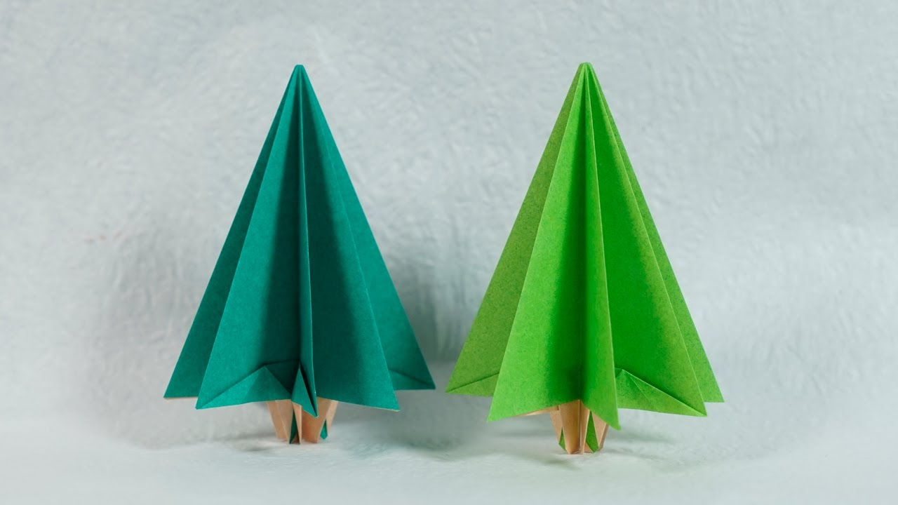 Easy Origami Christmas Ornaments Instructions Easy Paper Tree Origami Christmas Tree Tutorial Henry Phm